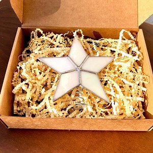 Stained Glass Christmas Tree Star - Handmade Holiday Decor - Unique Xmas Tree Topper - Holiday Decoration - Handmade Gift - Unique Gift - Etsy