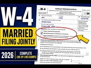 2026 Form W-4 Married Filing Jointly Walkthrough Multiple Jobs | Complete Line-by-Line Example