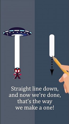 Learn to Write Number 1 for Kids. Number Formation Rhyme