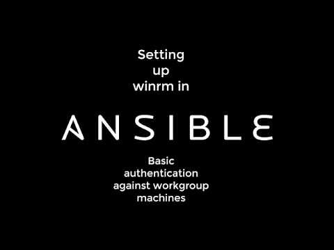 Ansible - Winrm basic authentication setup