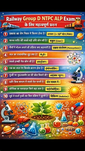 RRB GROUP-D SCIENCE QUESTION / Rrb group d exam question #groupd #rrb #ntpc #science #gk #shorts