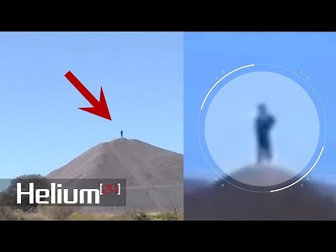 'Gigante' es grabado en la cima de un cerro en México
