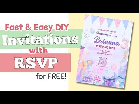 Make DIY Online Party Invitations RSVP-Easy | Canva + CreatEcards | Mom Party Hack | Simple Tutorial