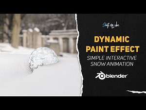 Interactive Snow Animation Tutorial in Blender 4.0 | Dynamic Paint Effect | Shift 4 Cube
