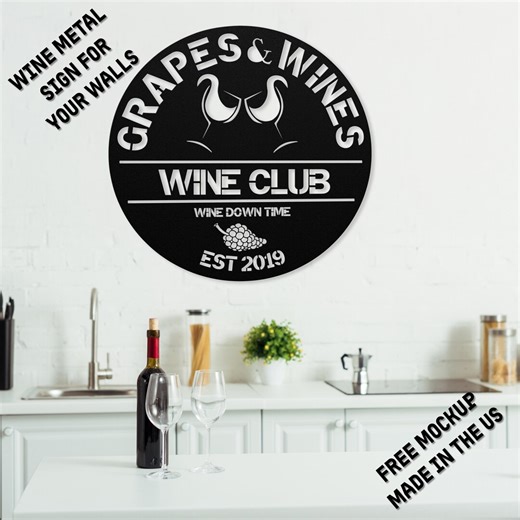 Custom Wine Cellar Decor Personalized Metal Bar Sign Rustic Wine Tasting Room Wall Art Winery Wall Decor Wine Lover Gift Outdoor Home - Etsy