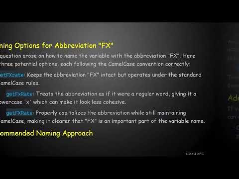 How to Use CamelCase for Naming Variables with Internal Capital Words