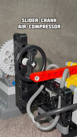 Slider Crank Air Compressor Mechanism #lego #technic #legotechnic #mechanism #dcmotor #dcmotorproject #tech #diy #diyprojects #satisfying #mechanisms #mechanicalengineering #engineering #legofan #legomechanism #machines #diyproject #diyprojectideas #techexperiments #dcgearmotor | Bricks Master Builders