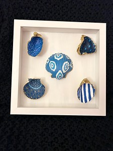 Framed Hand-painted Shell Art - Etsy