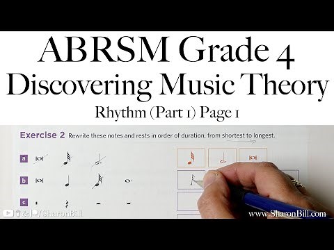 ABRSM Discovering Music Theory Grade 4 Rhythm (Part 1) Page 1 with Sharon Bill