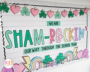 March Bulletin Boards | St. Patrick's Day Bulletin Board | Shamrock Bulletin | St. Patrick's Classroom Decor | March Classroom Decor - Etsy
