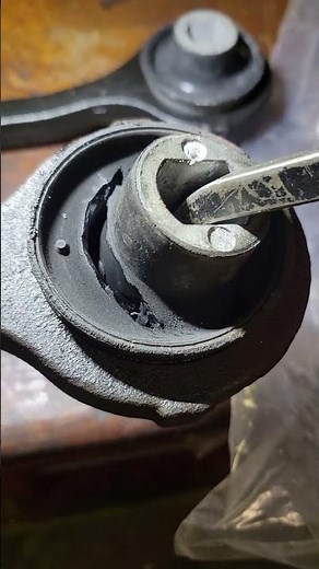 What a bad lower control arm bushing looks like #automotive