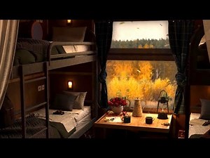 Sleeping on the Old Train - Relaxing Train Journey with Rain Sounds