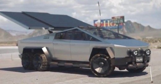 Tesla Cybertruck deployable solar concept is insane but might not be too far out
