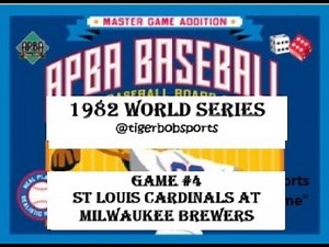 1982 World Series gm #4 St Louis at Milwaukee Apba baseball master game