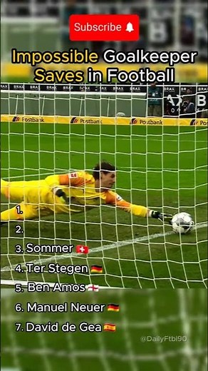 Impossible Goalkeeper Saves in Football