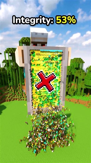 HOW MANY HAMMERS TO DESTROY SHIELD? #minecraft #teardown