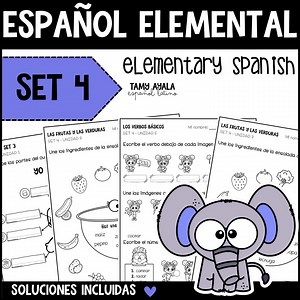 Spanish Worksheets for Beginners | Set 4 | Food, Fruits, Verbs, Hobbies - Etsy Australia