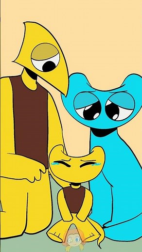 Yellow X Cyans BABY HAPPINESS | RAINBOW FRIENDS CHAPTER 2 ANIMATION #rainbowfriendschapter2 #shorts