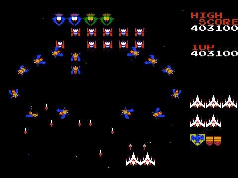 Galaga (Famicom Disk System, 1990) – Survival Multi-Loop High Score Session Single Player 🎖👾🌌