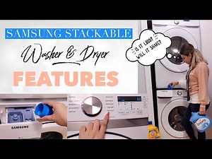 Samsung Electric STACKABLE Washer & Dryer Features & Review