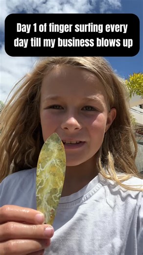 Everly Pearson on Instagram: "Day 1 of finger surfing every day until my business blows up!🤙🤙"