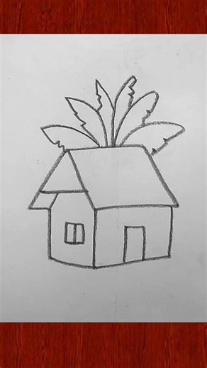 Easy Home Drawing With A Letter #shorts #home
