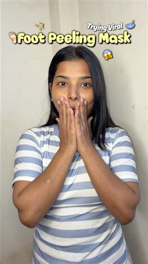 Trying Viral Foot Peeling Mask 🥣✨ #footmask #viralmask #ytshorts #shortsviral #shortsforgoals