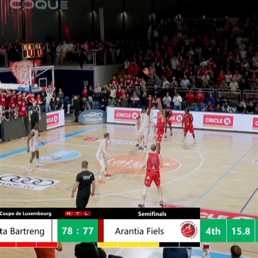 FLBB Highlights on Instagram: "Arantia Larochette enters the men's cup final after a thrilling finish at the Coque 🔥 🏀"