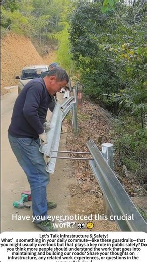 Safety First: Installing Roadside Guardrails 🛡️