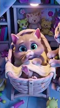 Bed time for kitten and little babies #bedtimestories #sleepmusic #babysleepmusic #babysleep