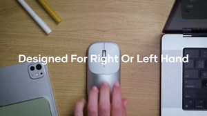 Satechi Slim EX Wireless Mouse, Multi-Device Bluetooth & 2.4GHz Connection for macOS, Windows, iPadOS, and Android, Quiet Clicks, Anodized Aluminum Shell, USB-C Rechargeable Battery, Space Black