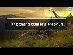 How to convert eBooks from PDF to ePub on Linux