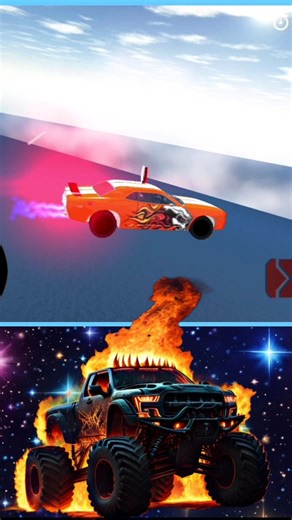 Monster Truck Mega Ramp Stunts 🚛🔥 ||Impossible High-Speed Jumps & Crazy Crashes #shorts