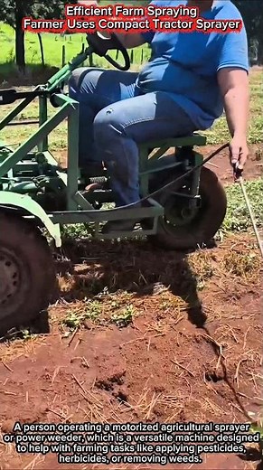 Efficient Farm Spraying | Farmer Uses Compact Tractor Sprayer