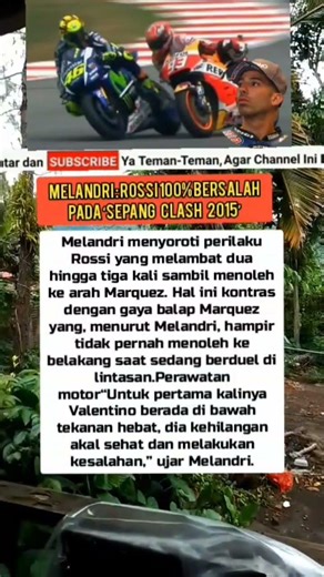 Melandri : Rossi 100% bersalah Pada ‘Sepang Clash 2015’#marcmarquez #valentinorossi