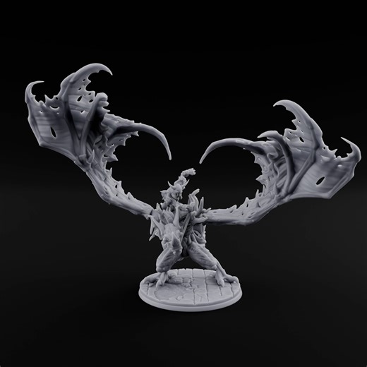 Wings Spread Wide Ghoul Bat Rider