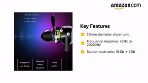 HP Gaming Earbuds with mic Deep Bass Earphones in-Ear Headset Stereo Headphone with Detachable Dual Microphone for Mobile Gaming, Xbox One, PS4, Pro, PC - Black