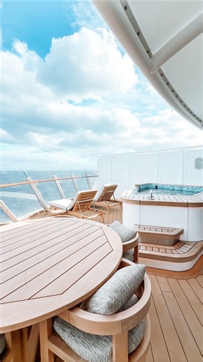 Castle Bound Travel Company on Instagram: "find me in the private hot tub 😍🏺💪🚢✨ The two-story Hercules Concierge Suite on the Disney Destiny is INCREDIBLE to say the least! This suite sleeps up to six, features Disney Cruise Line’s world renowned concierge service, has a private oversized balcony with hot tub and more! Is a concierge suite on your Disney Cruise Line bucket list? 🤔"