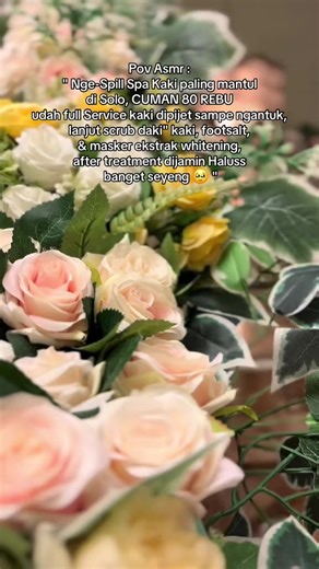 FOOT SPA TERMANTUL DI SOLO CUMAN 80REBU SEYENG😍 cabang solo : buka setiap hari 09.00-21.00 gmaps : zafaran spa solo wa : 0813-1600-303 👉bisa buat pria wanita dan anak