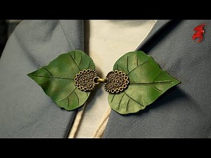 Leafy Leather Cloak Clasps - TUTORIAL