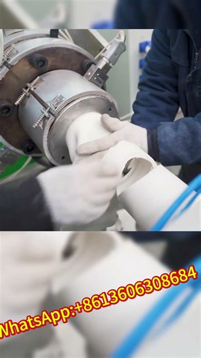 PVC pipe making machine trial run #extruder #extrudermachine #extrusion #machine #pipemachine