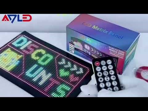 Flexible LED Matrix Panel Screen – Custom Text, Emojis & Animations via App & Remote!