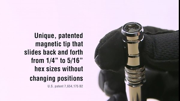 Multi-Bit Screwdriver/Nut Driver, Magnetic 8-in-1 HVAC Slide Drive Tool with Hex, Phillips, Schrader Bits, Nut Drivers