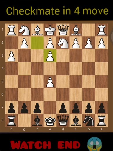 4-Move Checkmate | Fastest Chess Win#chessshort#
