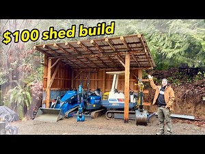 Using a Chinese Skid steer and Excavator to build a $100 equipment shed