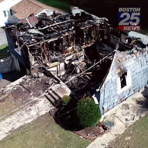 Absolutely heartbreaking! A home in Lawrence destroyed. Boston 25 News drone video gives you a glimpse of the unbelievable devastation. boston25.com/2x8D3C6 | Boston 25 News
