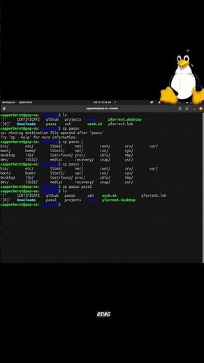 Linux Terminal: How to Copy and Paste Files #Linux #Terminal #CopyandPaste #commandprompt #Shorts