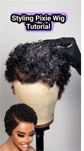 How To Style Your Pixie Afro Curly Wig | Step-by-Step Tutorial