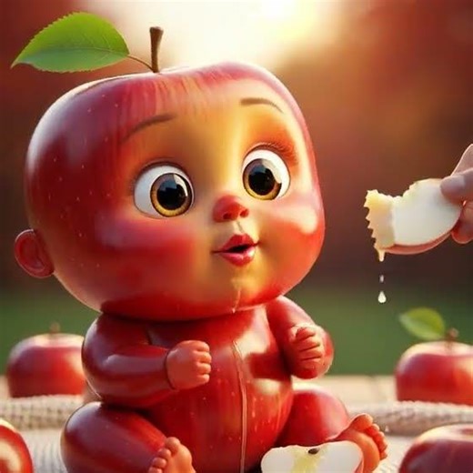 Adorable Apple Baby's First Bite of Apple 🍎👶 — Cutest AI Animation Ever Created!