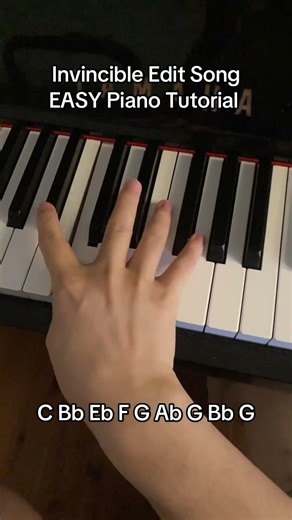Invincible Edit Song - EASY Piano Tutorial